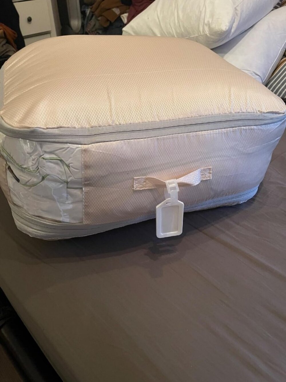 Large Foldable Storage Bag Comforter Quilt Clothes Organizer Compression - Picture 9 of 10